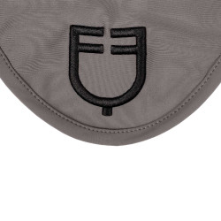 Bonnet anti-mouches en tissu technique avec logo Equestro Gris / noir