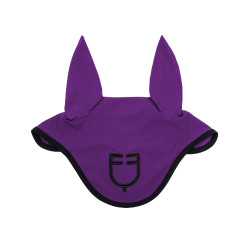 Bonnet anti-mouches en tissu technique édition Black Line Equestro Raisin pétillant Violet