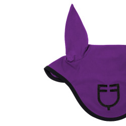 Bonnet anti-mouches en tissu technique édition Black Line Equestro Raisin pétillant Violet