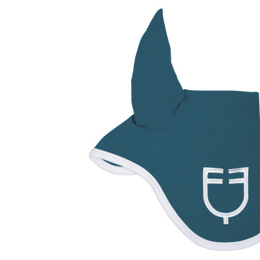 Vliegenmasker in technische stof White Line Edition Equestro Petrol Blauw Vliegenmasker in technische stof White Line Edition Equestro Petrol Blauw