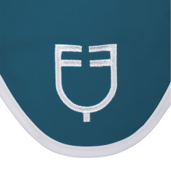 Bonnet anti-mouches en tissu technique White Line Edition Equestro Pétrol Bleu