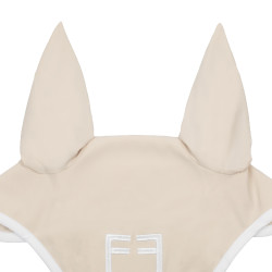 Bonnet anti-mouches en tissu technique White Line Edition Equestro Beige Bonnet anti-mouches en tissu technique White Line Edition Equestro Beige