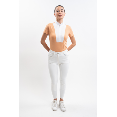 Wedstrijdpolo Harcour Paris dames Abrikoos Oranje