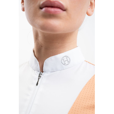 Wedstrijdpolo Harcour Paris dames Abrikoos Oranje