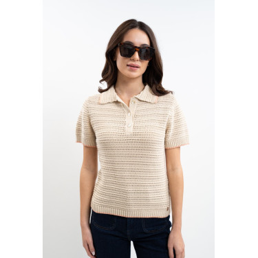 Polo Harcour Pony femme Lin Beige