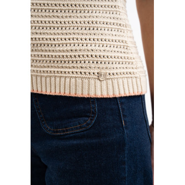 Polo Harcour Pony femme Lin Beige