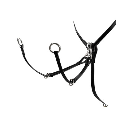 Collier de chasse en cuir réglable Equestro Noir