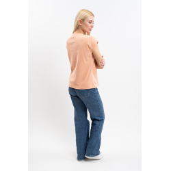 Tee-shirt Harcour Tchaka femme Abricot Orange
