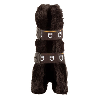 Guêtres anatomiques avec mouton synthétique Spider Man Equestro Marron