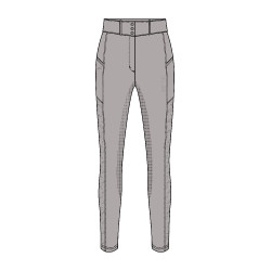 Pantalon d'équitation Easy Rider Amaya FullGrip Gris délavé