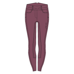 KIDS Legging d'équitation Easy Rider Rihanna FullGrip Rose d'aubépine
