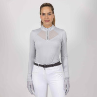 Polo en tech Imperial Riding Gaby Crystal Bleu