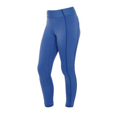 Legging fille cintré avec grip et logo Equestro Bleu sodalite