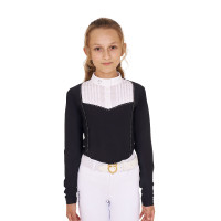 Polo de concours Fille avec Strass Equestro Rose cameo