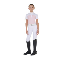 Meisjeswedstrijdpolo met Korte Mouwen en Knopen met Mesh Equestro Ballerina Roze Meisjeswedstrijdpolo met Korte Mouwen en Knopen met Mesh Equestro Ballerina Roze