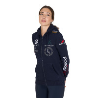 Sweat à capuche femme avec multi-logo nouveau Equestro Marine blazer Bleu marine