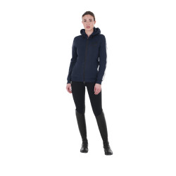 Sweat-shirt à capuche Equestro femme avec zip Marine blazer Bleu marine Sweat-shirt à capuche Equestro femme avec zip Marine blazer Bleu marine