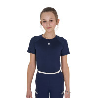 T-shirt d'entraînement technique enfant Equestro Marine Bleu marine