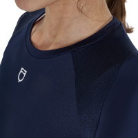 T-shirt d'entraînement technique enfant Equestro Marine Bleu marine