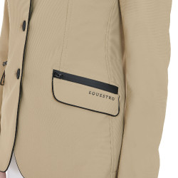 Veste de concours femme en tissu technique stretch Equestro Encens Beige Veste de concours femme en tissu technique stretch Equestro Encens Beige