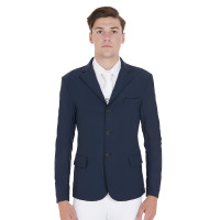 Veste de concours Homme en Tissu Stretch avec Poches Zippées Equestro Gris givré Veste de concours Homme en Tissu Stretch avec Poches Zippées Equestro Gris givré