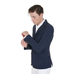 Veste de concours Homme en Tissu Stretch avec Poches Zippées Equestro Marine blazer Bleu marine Veste de concours Homme en Tissu Stretch avec Poches Zippées Equestro Marine blazer Bleu marine