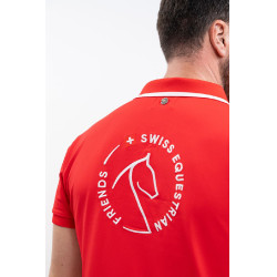 Polo Harcour Dranse heren Swiss Equestrian Friends Rood Polo Harcour Dranse heren Swiss Equestrian Friends Rood