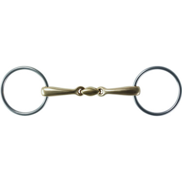 Stübben 2222 2-ringen bit met dubbele breuk, mondstuk 16 mm Stübben 2222 2-ringen bit met dubbele breuk, mondstuk 16 mm