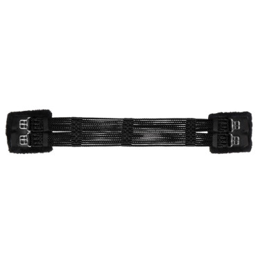 Stübben singelkoord met gewatteerde pads en roestvrijstalen gespen Zwart