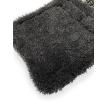 Stübben singelkoord met gewatteerde pads en roestvrijstalen gespen Zwart