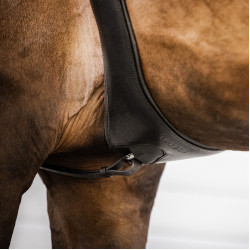 Sangle Stübben cuir Contours élastiques sur les deux côtés Ebène Sangle Stübben cuir Contours élastiques sur les deux côtés Ebène