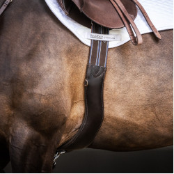 Sangle Stübben cuir Contours élastiques sur les deux côtés Ebène Sangle Stübben cuir Contours élastiques sur les deux côtés Ebène