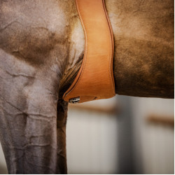 Sangle Stübben cuir Contours élastiques sur les deux côtés Tabac Marron