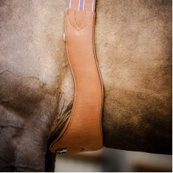 Sangle Stübben cuir Contours élastiques sur les deux côtés Tabac Marron