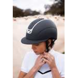 Casque d'équitation ornement en cristal Horze Arix II Noir / noir Casque d'équitation ornement en cristal Horze Arix II Noir / noir