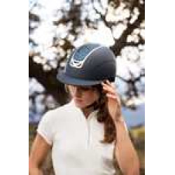 Casque d'équitation ornement en cristal Horze Arix II Bleu foncé / bleu foncé Casque d'équitation ornement en cristal Horze Arix II Bleu foncé / bleu foncé