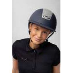 Casque d'équitation ornement en cristal Horze Arix II Bleu foncé / argent
