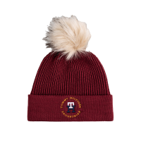 Bonnet Tommy Hilfiger Equestrian Vancouvert à Pompon Rouge