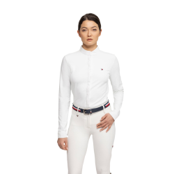 Chemise de concours Tommy Hilfiger Equestrian Charlotte manches longues femme Blanc Chemise de concours Tommy Hilfiger Equestrian Charlotte manches longues femme Blanc