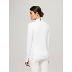 Wedstrijdshirt Tommy Hilfiger Equestrian Charlotte met lange mouwen voor dames Wit Wedstrijdshirt Tommy Hilfiger Equestrian Charlotte met lange mouwen voor dames Wit