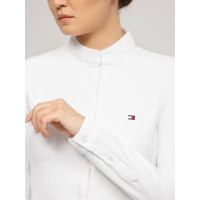 Wedstrijdshirt Tommy Hilfiger Equestrian Charlotte met lange mouwen voor dames Wit Wedstrijdshirt Tommy Hilfiger Equestrian Charlotte met lange mouwen voor dames Wit