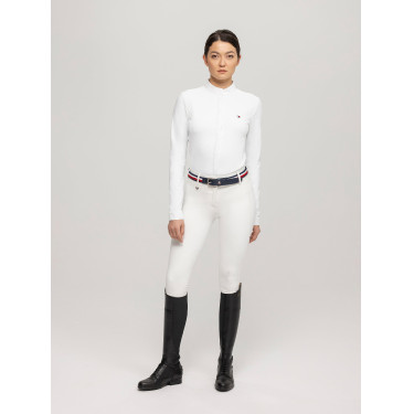 Chemise de concours Tommy Hilfiger Equestrian Charlotte manches longues femme Blanc Chemise de concours Tommy Hilfiger Equestrian Charlotte manches longues femme Blanc
