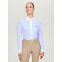 Tommy Hilfiger Equestrian Essex Stretch Oxford dameshemd met lange mouwen Multicolor