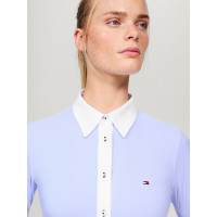 Tommy Hilfiger Equestrian Essex Stretch Oxford dameshemd met lange mouwen Multicolor