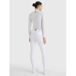 Pantalon Tommy Hilfiger Equestrian Classic femme grip genoux Blanc Pantalon Tommy Hilfiger Equestrian Classic femme grip genoux Blanc