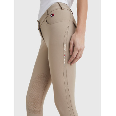 Damesrijbroek Tommy Hilfiger Equestrian Classic met kniestukken grip Beige