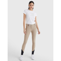 Damesrijbroek Tommy Hilfiger Equestrian Classic met kniestukken grip Beige