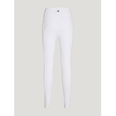 Pantalon Tommy Hilfiger Equestrian Highland Hybrid femme grip genoux Blanc