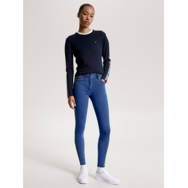 Tommy Hilfiger Equestrian Queens Denim damesrijbroek met kniestukken grip Tommy Hilfiger Equestrian Queens Denim damesrijbroek met kniestukken grip