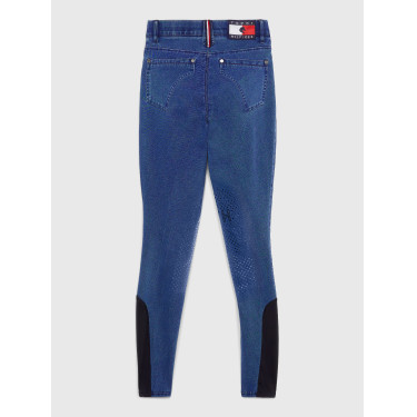 Tommy Hilfiger Equestrian Queens Denim damesrijbroek met kniestukken grip Tommy Hilfiger Equestrian Queens Denim damesrijbroek met kniestukken grip